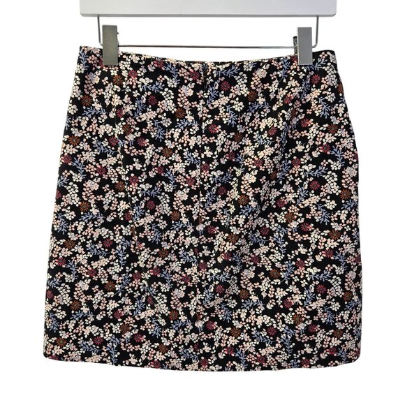 Loft Floral Print Mini Pencil Skirt Size 2 - Picture 2 of 6